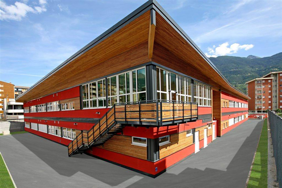 Stavba materskej školy Aosta